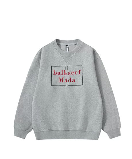 Vintage Letter Embroidery Sweatshirt / 3color