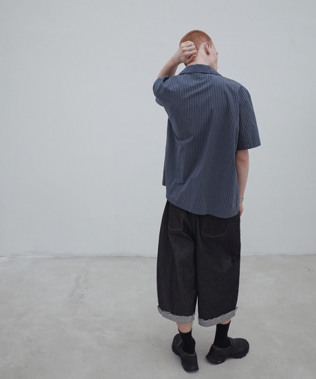 Oversize Stripe Short Sleeve Shirt
