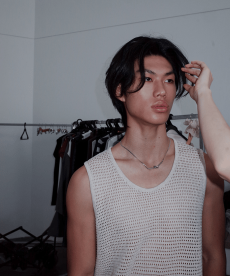 Open-Knit Mesh Tank Top  / 2color