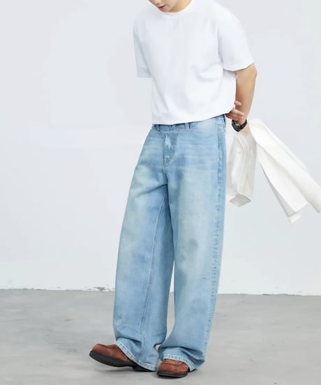 Vintage Wide Straight Denim Pants