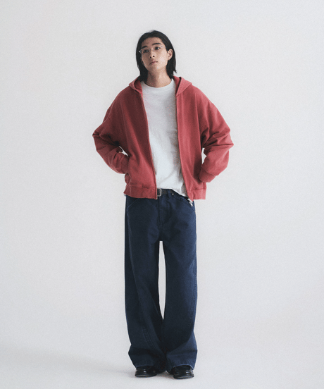Vintage Wash Curved Seam Wide Pants / 2color