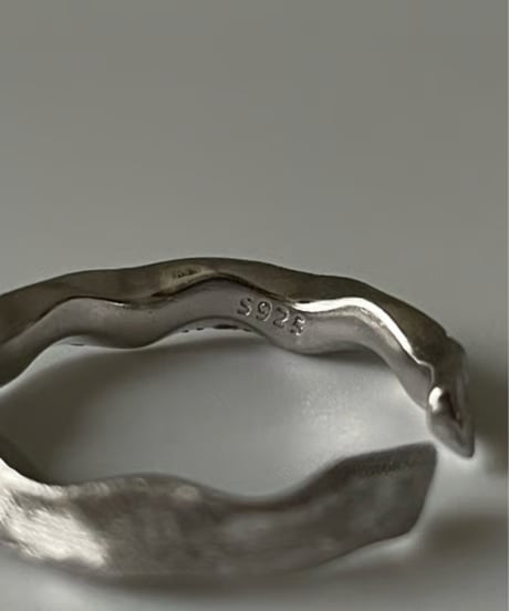 Rough Texture Wave Ring