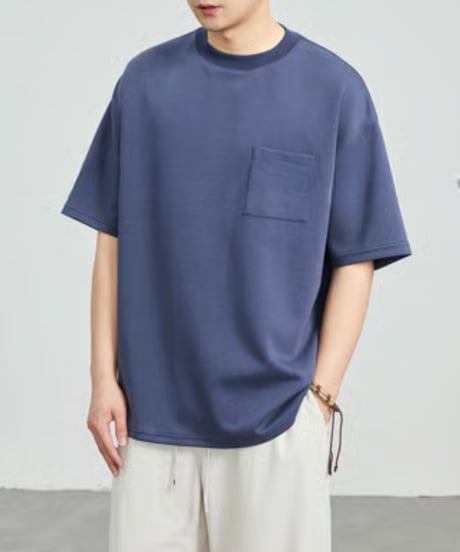 Chest Pocket Loose Short Sleeve T-shirt / 3color