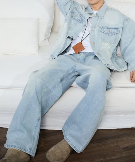 Loose Straight Wide Denim Pants