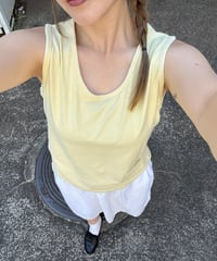 unknown butter yellow tank top