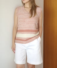 unknown blending design sleeveless knit top