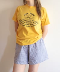 1980s New York canoe cross damaged t-shirt made in usa