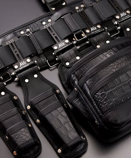 【数量限定】本革クロコ柄 ドライバーホルダー２段