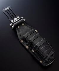 【数量限定】本革クロコ柄 ツールケース３段差し L