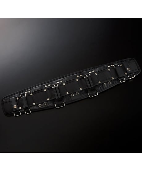 【数量限定】 本革クロコ柄 ジョイントウェストサポーター M/L