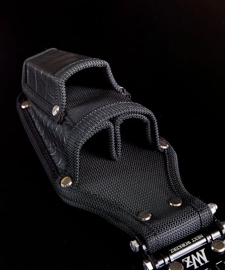 【数量限定】本革クロコ柄 ドライバーホルダー２段