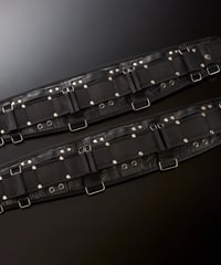【数量限定】 本革クロコ柄 ジョイントウェストサポーター M/L