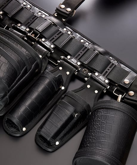 【数量限定】本革クロコ柄 ツールケース２段差し L
