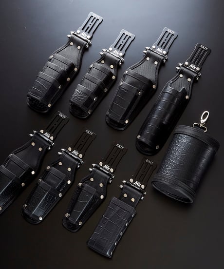 【数量限定】本革クロコ柄 ドライバーホルダー２段