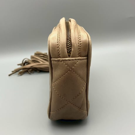 CHANEL (シャネル) ヴィンテージ マトラッセ フリンジ クラッチバッグ ハンドバッグ