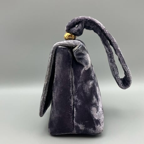 CHANEL (シャネル) ヴィンテージ ベロア ベルベット ターンロック ココマーク ミニハンドバッグ