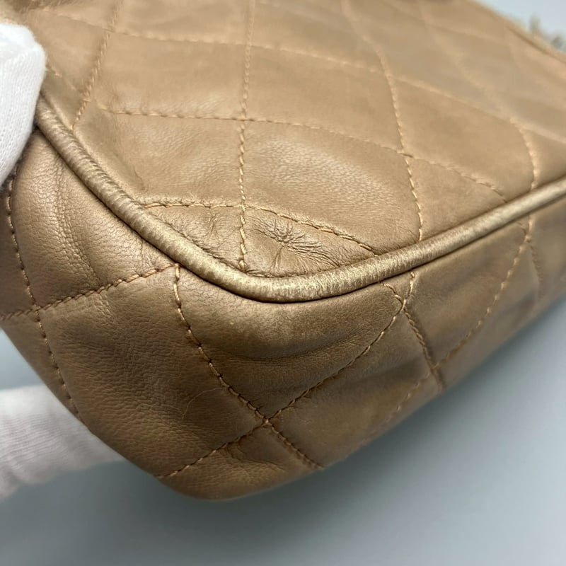 CHANEL (シャネル) ヴィンテージ マトラッセ フリンジ クラッチバッグ