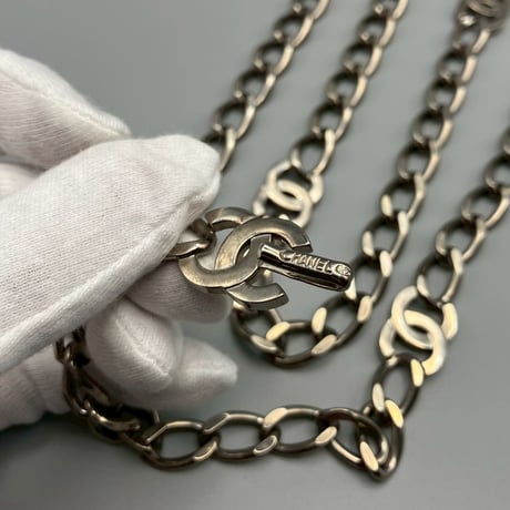 CHANEL (シャネル) ヴィンテージ ココマーク シルバー チェーンベルト