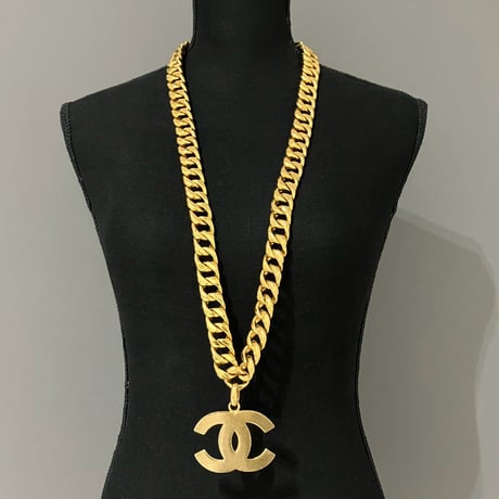 CHANEL (シャネル) ヴィンテージ デカココ ココマーク ロングチェーン ネックレス