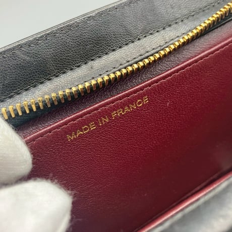 CHANEL (シャネル) ヴィンテージ ターンロック ココマーク レザー クラッチバッグ ハンドバッグ