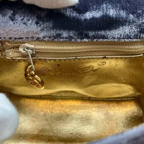 CHANEL (シャネル) ヴィンテージ ベロア ベルベット ターンロック ココマーク ミニハンドバッグ