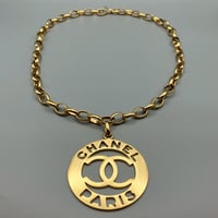 CHANEL (シャネル) ヴィンテージ ココマーク ロゴ ラウンド ネックレス