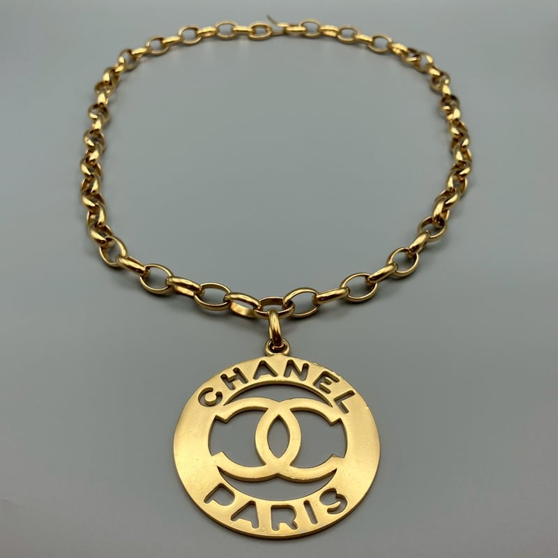 CHANEL ヴィンテージ ココマーク ラウンド ネックレス ゴールドカラー CHANEL (シャネル) ヴィンテージ ココマーク ロゴ ラウンド ネックレス