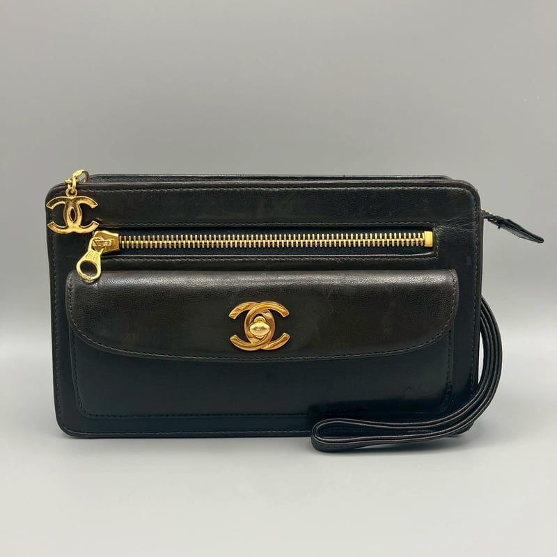 CHANEL (シャネル) ヴィンテージ ターンロック ココマーク レザー