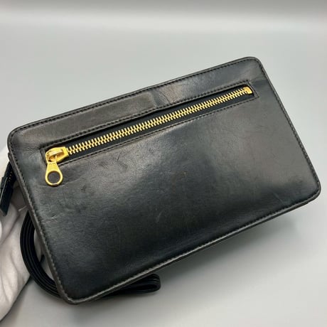 CHANEL (シャネル) ヴィンテージ ターンロック ココマーク レザー クラッチバッグ ハンドバッグ