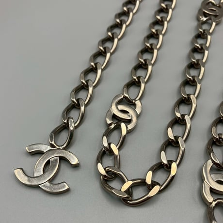 CHANEL (シャネル) ヴィンテージ ココマーク シルバー チェーンベルト