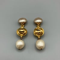 CHANEL (シャネル) ヴィンテージ パール ココマーク スイング イヤリング