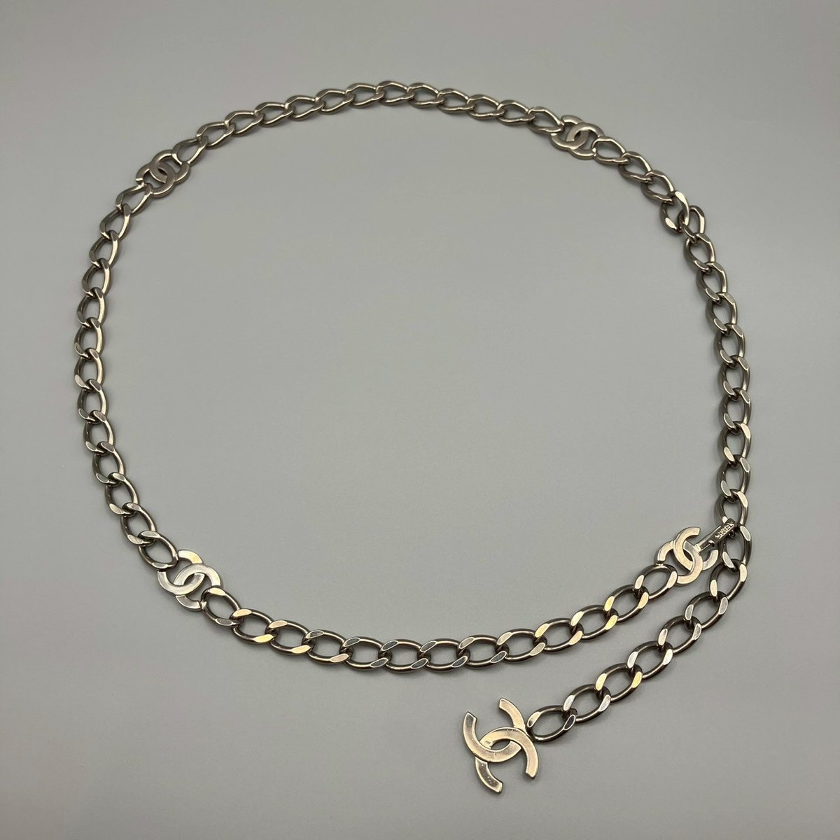 CHANEL (シャネル) ヴィンテージ ココマーク シルバー チェーンベルト