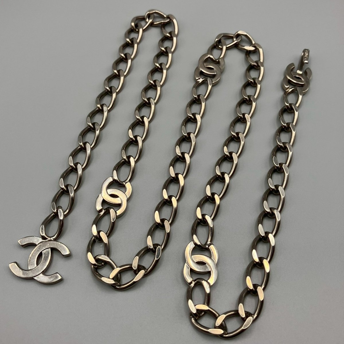CHANEL (シャネル) ヴィンテージ ココマーク シルバー チェーンベルト