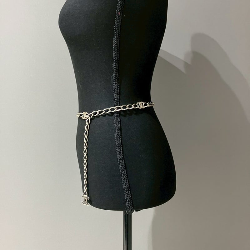 MS⭐︎CHANEL シャネル　ヴィンテージ⭐︎チェーンベルト　⭐︎プロフ必読⭐︎ CHANEL (シャネル) ヴィンテージ ココマーク シルバー チェーンベルト