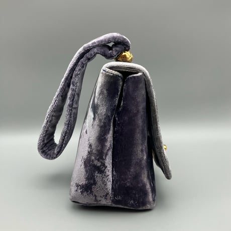 CHANEL (シャネル) ヴィンテージ ベロア ベルベット ターンロック ココマーク ミニハンドバッグ
