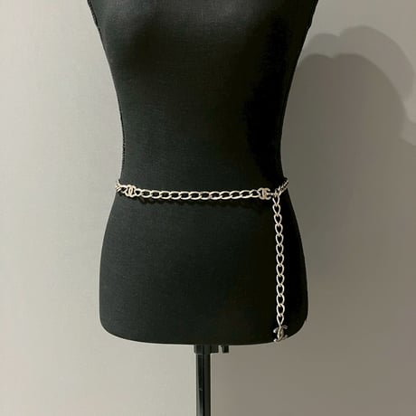 CHANEL (シャネル) ヴィンテージ ココマーク シルバー チェーンベルト