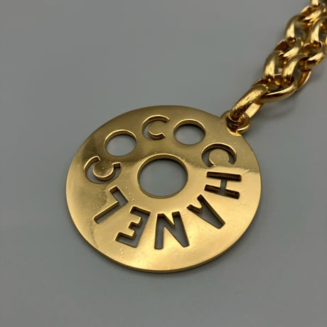 CHANEL (シャネル) ヴィンテージ ロゴ ラウンド ネックレス