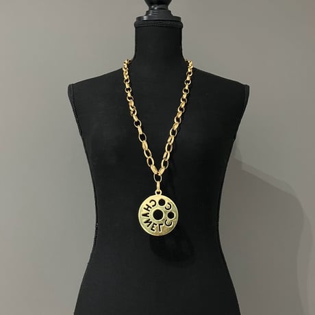 CHANEL (シャネル) ヴィンテージ ラウンド ロゴ ネックレス
