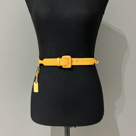 CHANEL (シャネル) ヴィンテージ 31 RUE CAMBON ブラウン レザー チェーン ベルト