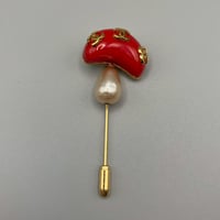 CHANEL (シャネル) ヴィンテージ キノコ マッシュルーム ココマーク パール ブローチ