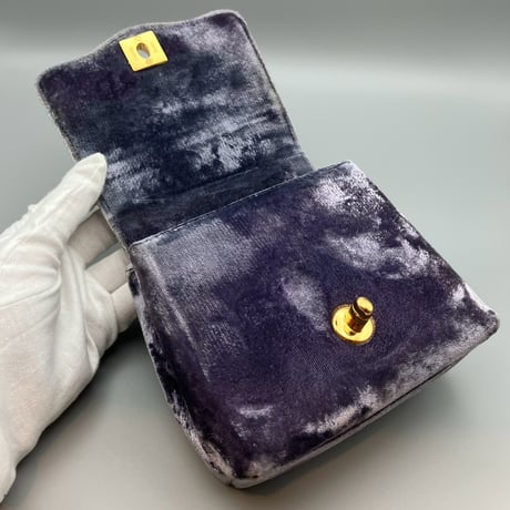 CHANEL (シャネル) ヴィンテージ ベロア ベルベット ターンロック ココマーク ミニハンドバッグ