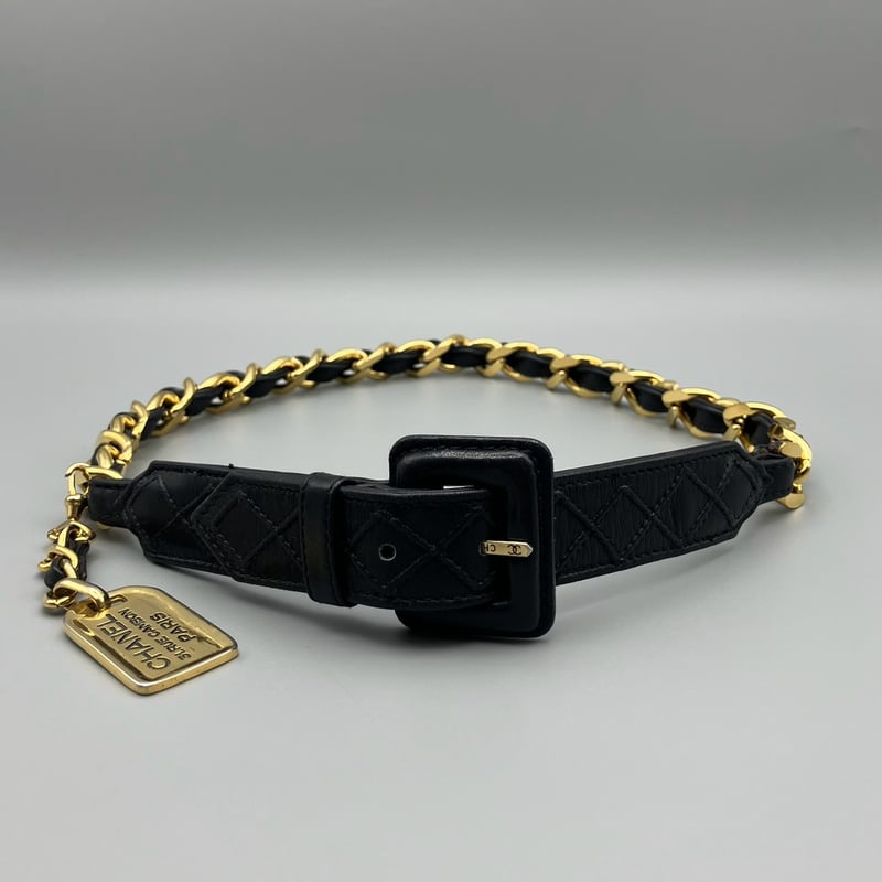 CHANEL (シャネル) ヴィンテージ 31 RUE CAMBON レザー チェーン ベルト