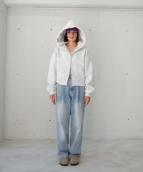 rizotto Big Hood Volume Sweat Parker【Light Gray】