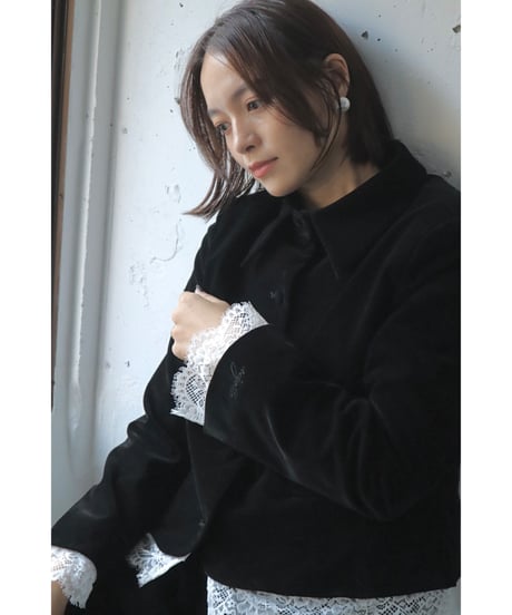 Velvet 3WAY Lace Jacket【BLACK】