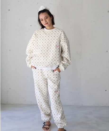 rizotto Volume Sweat Pants【original flower】