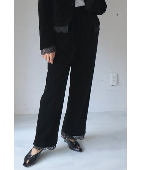 Velvet 4WAY Lace Pants【BLACK】