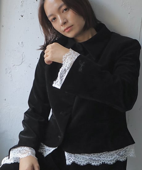 Velvet 3WAY Lace Jacket【BLACK】