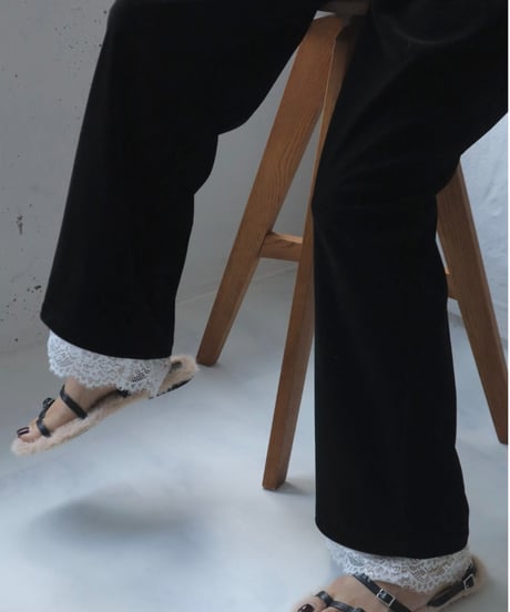 Velvet 4WAY Lace Pants【BLACK】