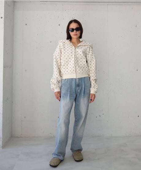 rizotto Big Hood Sweat Parker【original flower】