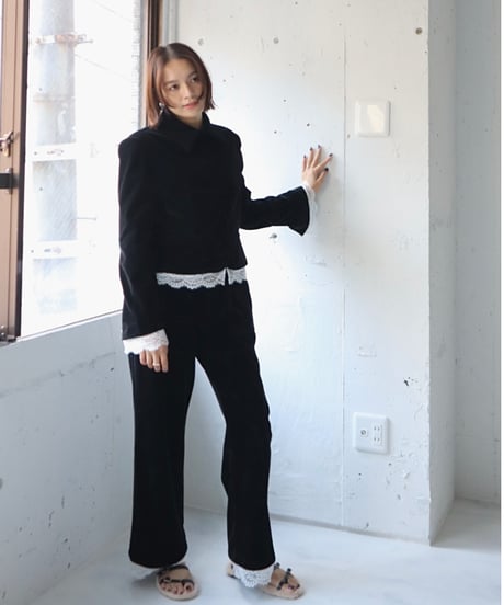 Velvet 3WAY Lace Jacket【BLACK】